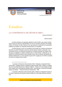 Estudios LA CONFERENCIA DE MÚNICH (MSC)  Gonzalo Salimena