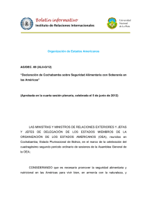 la Declaraci n de Cochabamba