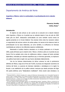 Argentina y México: entre la continuidad y la profundización de la relación bilateral.