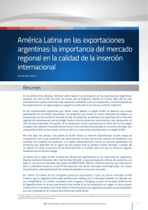 “América Latina en las exportaciones argentinas: la importancia del mercado regional en la calidad de la inserción internacional”