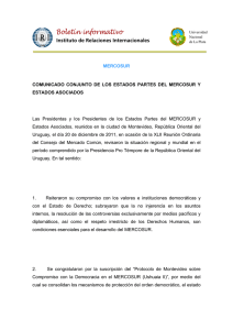 Comunicado Conjunto de los Presidentes de los Estados Miembros y Asociados del MERCOSUR