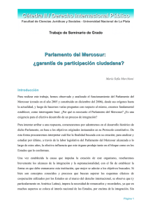 Parlamento del Mercosur: ¿garantía de participación ciudadana?