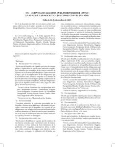 &ldquo;Actividades armadas en el territorio del Congo&rdquo;