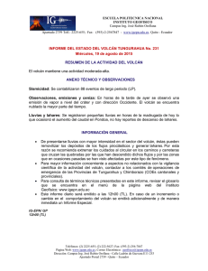 INFORME DEL ESTADO DEL VOLCÁN TUNGURAHUA No. 231