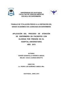 UNIVERSIDAD DE GUAYAQUIL FACULTAD DE CIENCIAS MÉDICAS ESCUELA DE ENFERMERÍA