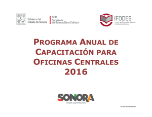 Programa Anual de Capacitación para Oficinas Centrales 2016