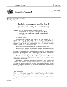 Naciones Unidas - Asamblea General - 63-220