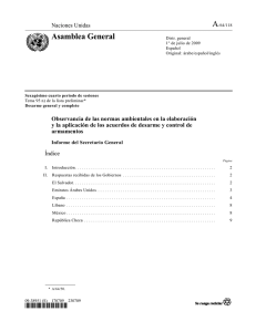 Naciones Unidas - Informe del Secretario General - Observancia