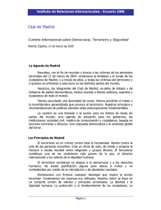 Club de Madrid Instituto de Relaciones Internacionales - Anuario 2006