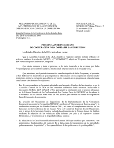 OEA - Programa Interamericano para combatir la corrupci�n