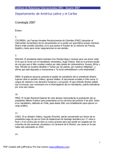 Departamento de América Latina y el Caribe Cronología 2007 Enero