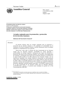 AGNU 61-513- Arreglos regionales para la promoci�n y protecci�n de los derechos humanos