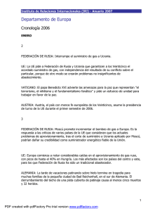 Departamento de Europa Cronolog&iacute;a 2006