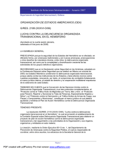 OEA- AG Resoluci�n 2189