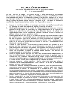 XVII Cumbre Iberoamericana de Jefes de Estado y de Gobierno - Declaraci�n de Santiague�o