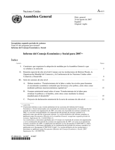 Informe ECOSOC para 2007