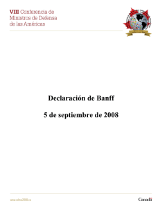 Declaraci�n de Banff - VII Conferencia de Ministros de Defensa de las Am�ricas