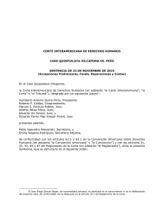 CORTE INTERAMERICANA DE DERECHOS HUMANOS CASO QUISPIALAYA VILCAPOMA VS. PER&Uacute;
