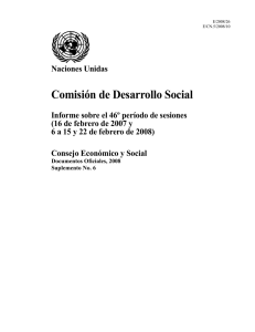 ONU - Consejo Econ�mico y Social - Comisi�n de Desarrollo Social