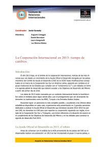 La Cooperación Internacional en 2013: tiempo de cambios Introducción: Miembros