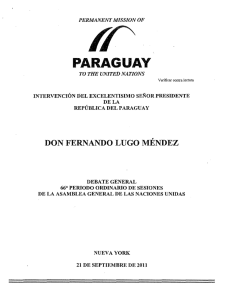 PARAGUAY DON FERNANDO LUGO MENDEZ