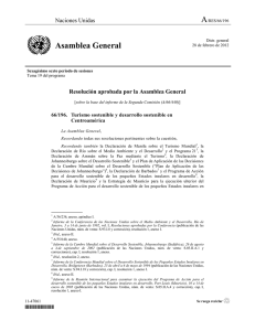 A Asamblea General Naciones Unidas Resolución aprobada por la Asamblea General