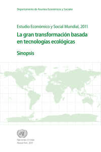 La gran transformación basada en tecnologías ecológicas Sinopsis