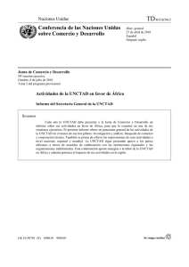 TD Conferencia de las Naciones Unidas sobre Comercio y Desarrollo Naciones Unidas