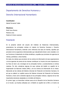 Departamento de Derechos Humanos y Derecho Internacional Humanitario Presentación