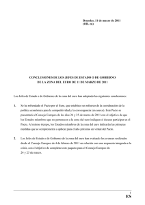 UE  CONCLUSIONES DE LOS JEFES DE ESTADO  DE 11 DE MARZO DE 2011