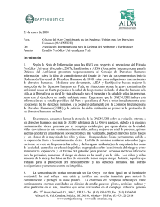 a report for the UPR of Peru (Spanish only)