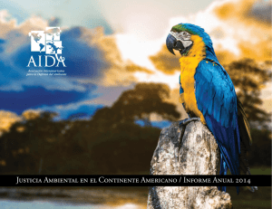 Justicia Ambiental en el Continente Americano/Informe Anual 2014