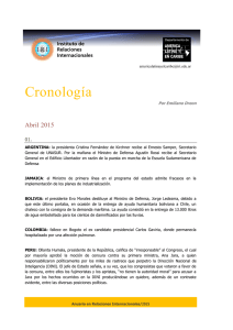 Cronología Abril 2015 01. Por Emiliano Dreon