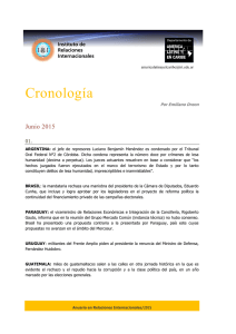 Cronología Junio 2015 01. Por Emiliano Dreon