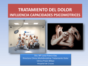"Tratamiento del dolor. Influencia en las capacidades psicomotrices", de la Dra. M Luisa Franco Gay (pdf, 6.40 MB)