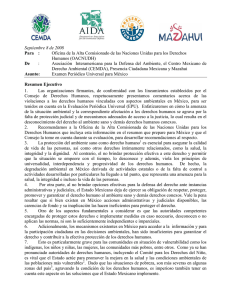 AIDA y CEMDA informe para Examen Periódico Universal sobre México (in Spanish only)