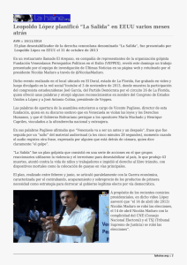 Leopoldo López planificó “La Salida” en EEUU varios meses atrás