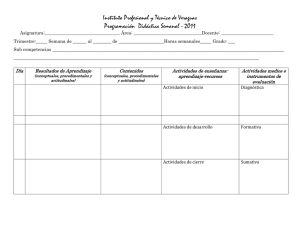 Formato de plan didáctico semanal 2011