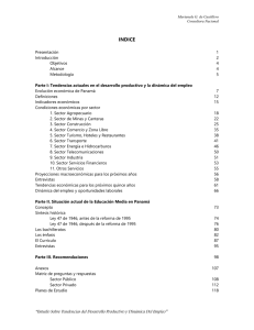 Estudio sobre tendencias del desarrollo productivo y dinámico del empleo- por Marianela G. de Castillero - INDICE. 2007