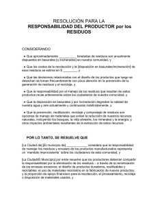 Modelo de resolución para la Extensión de la Responsabilidad del Productor.
