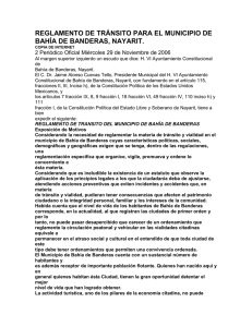 Reglamento de Tr&aacute;nsito Bah&iacute;a de Banderas, Nayarit