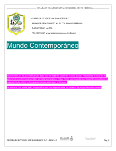 Guia B (mundo contemporaneo) examen ceneval