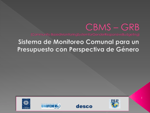 Sistema de Monitoreo Comunal para un Presupuesto con Perspectiva de Género; Celia Reyes y Paulo Fajardo; Red PEP Research Network  - CBMS; Perú; Junio 2009.