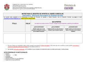 Matriz de Aportes Informática