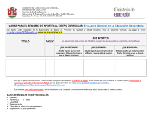 Matriz de Aportes Encuadre General