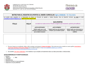 Matriz de Aportes Agro y Ambiente