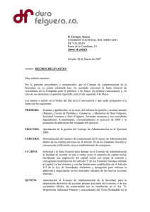 D. Enrique Alonso. 28046 MADRID COMISION NACIONAL DEL MERCADO DE VALORES