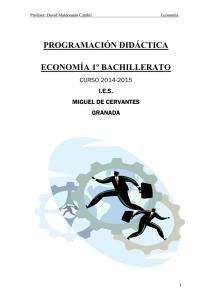 Programación de Economia 1º Bach. 2014/15.