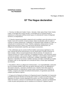 Lea aquí el texto complento -en español- del comunicado del G-7