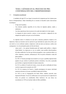 TEMA 1:GÉNESIS EN EL PROCESO DE PRE- CONFORMACIÓN DEL CIBERPERIODISMO  1.1